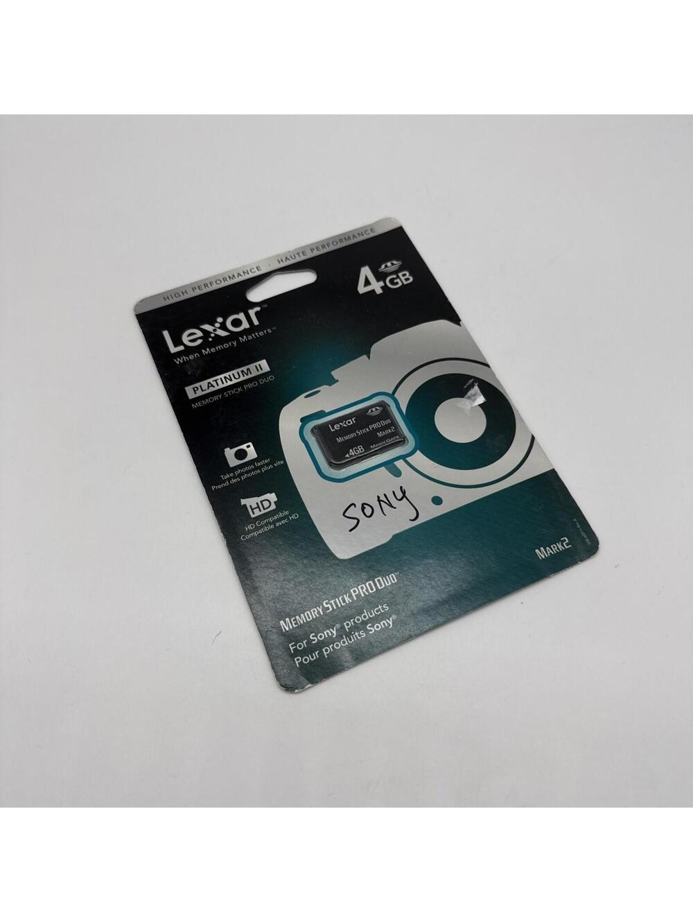 Lexar 4GB Platinum II Pro Duo Memory Stick, Mark 2  BRAND NEW